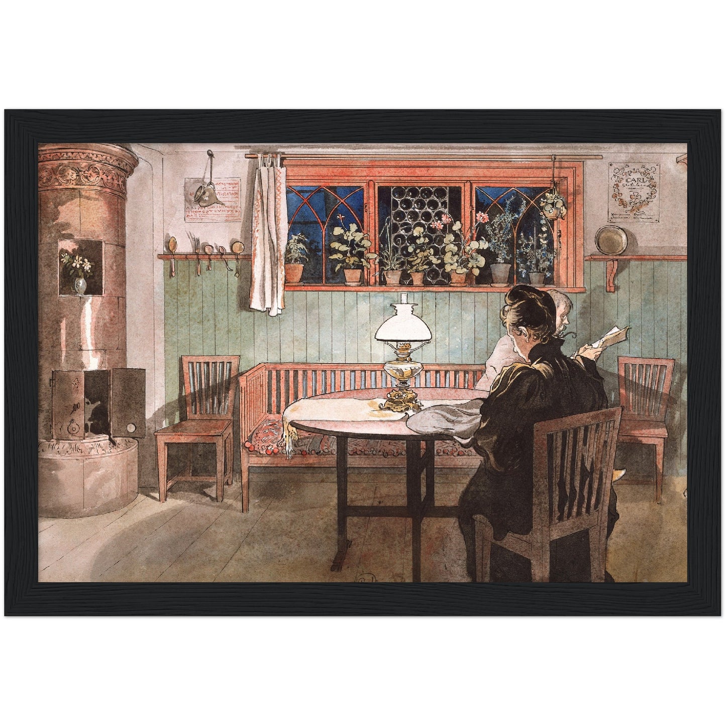 »När barnen lagt sig« av Carl Larsson