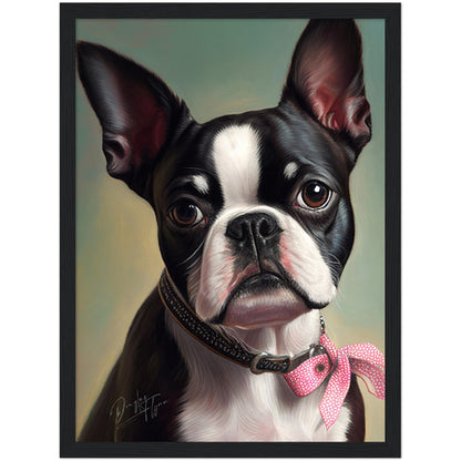 »Boston Terrier med rosett«