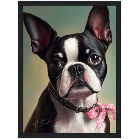 »Boston Terrier med rosett«