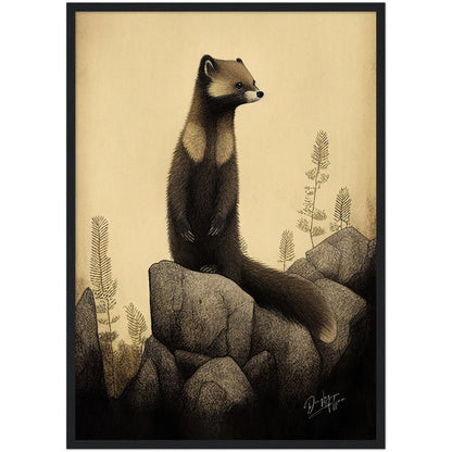 »Marten Listens And Muses« retro poster