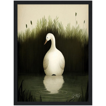 »Duck Listen And Reflect« retro poster