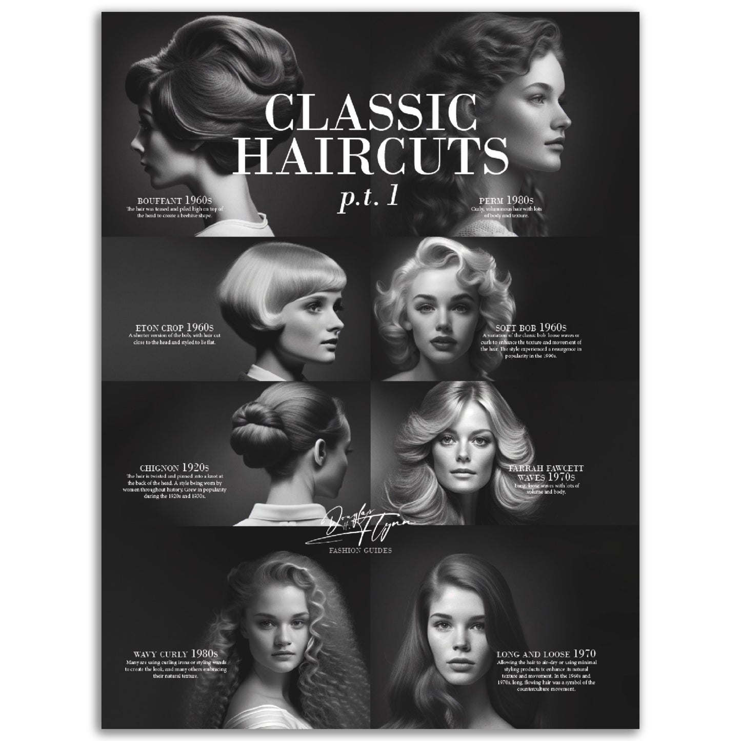 »Classic Haircuts, pt 1« retro poster