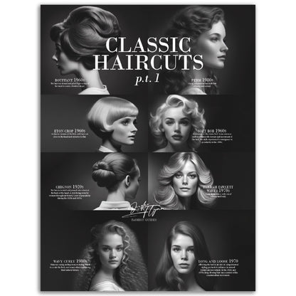 »Classic Haircuts, pt 1« retro poster