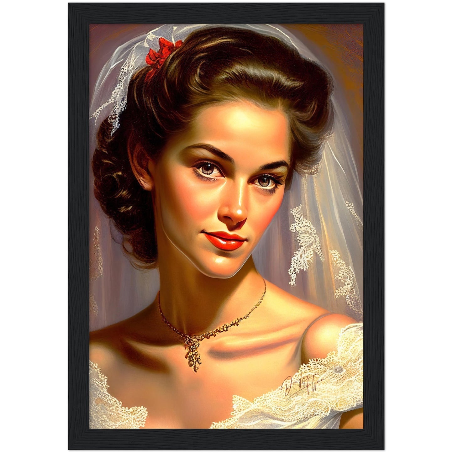 »Veiled Wedding« retro poster