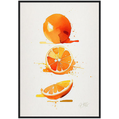 »Orange Watercolor Moods« retro poster