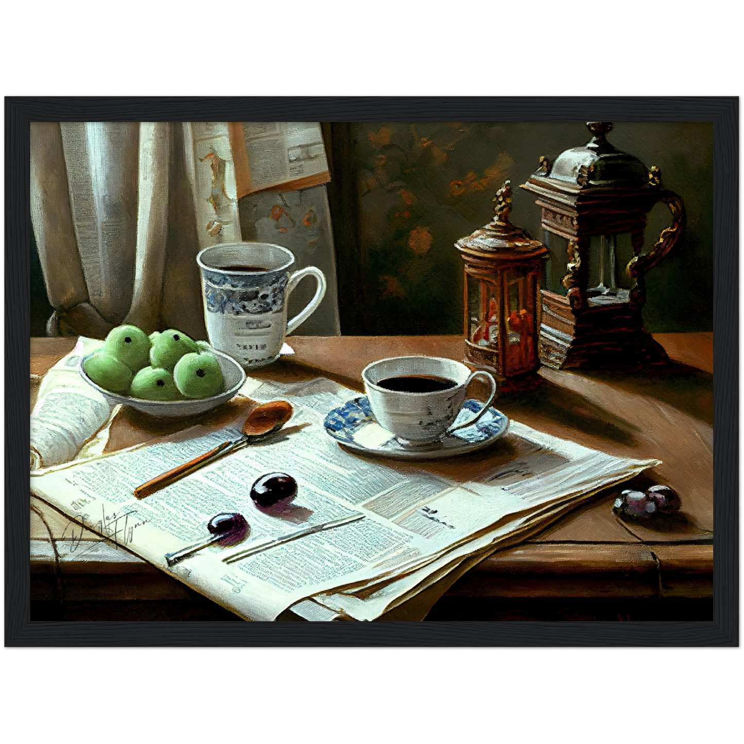 »Table to create new memories« retro poster