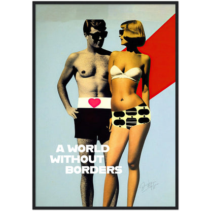 »A World Without Borders«retro poster