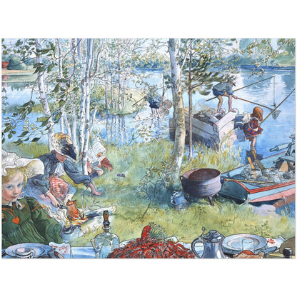 »Kräftfångst« av Carl Larsson