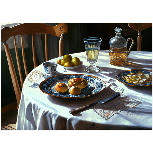 »Meal to enjoy together« retro poster