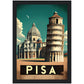 »Pisa, travel poster« retro poster