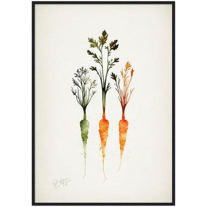 »Carrot Watercolor Wonders« retro poster