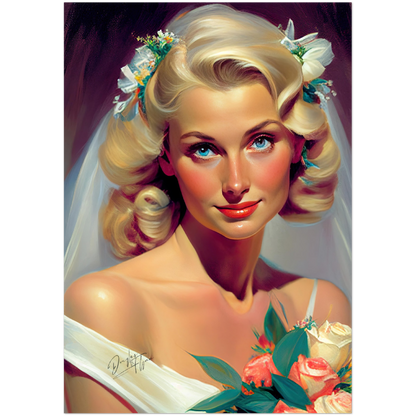 »Elegant Wedding Glamour« retro poster
