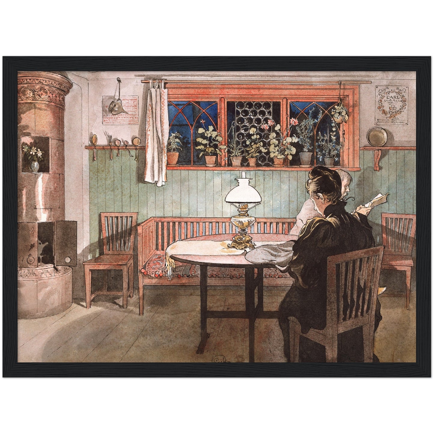 »När barnen lagt sig« av Carl Larsson