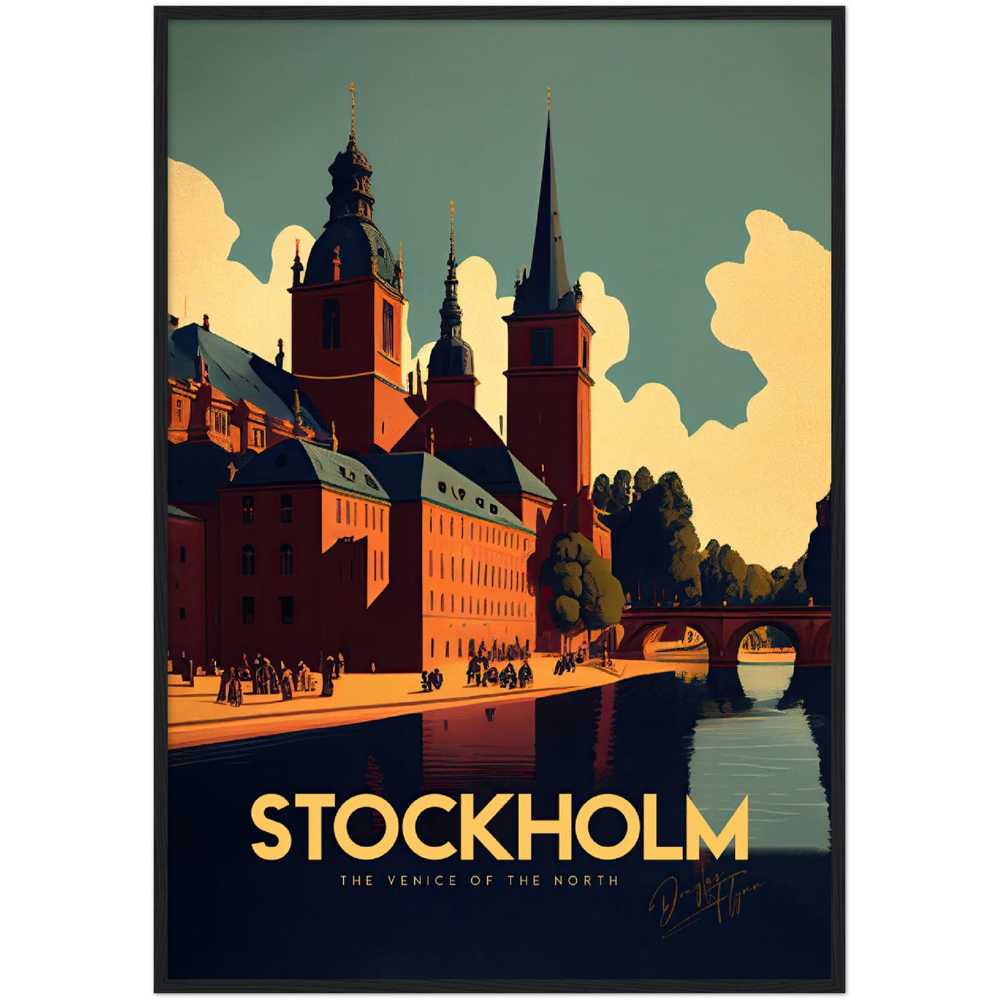 »Stockholm, travel poster« retro poster