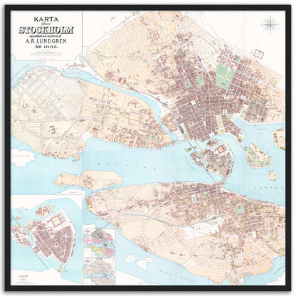 Stockholm 1885, historisk stockholmskarta