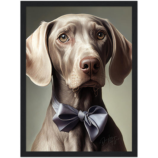 »Weimaraner med rosett«