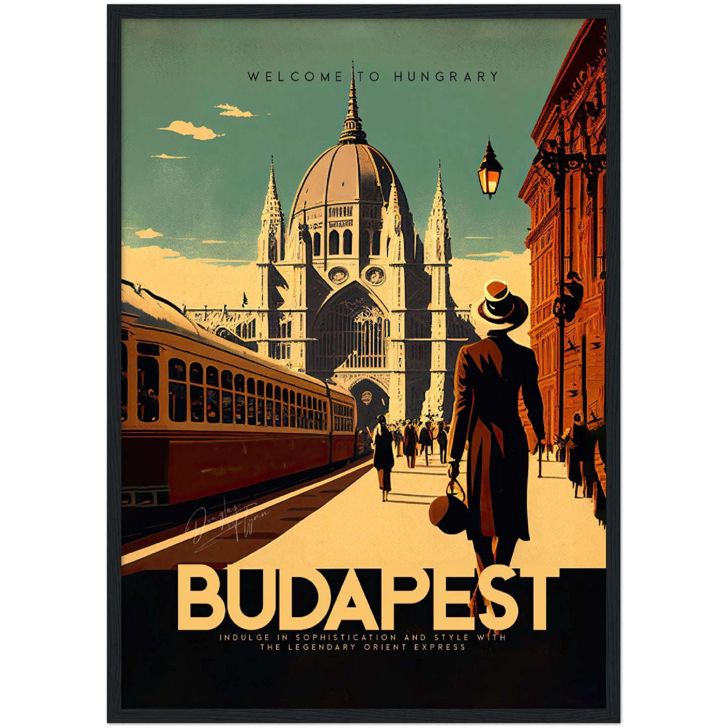 »Budapest, travel poster no 1« retro poster