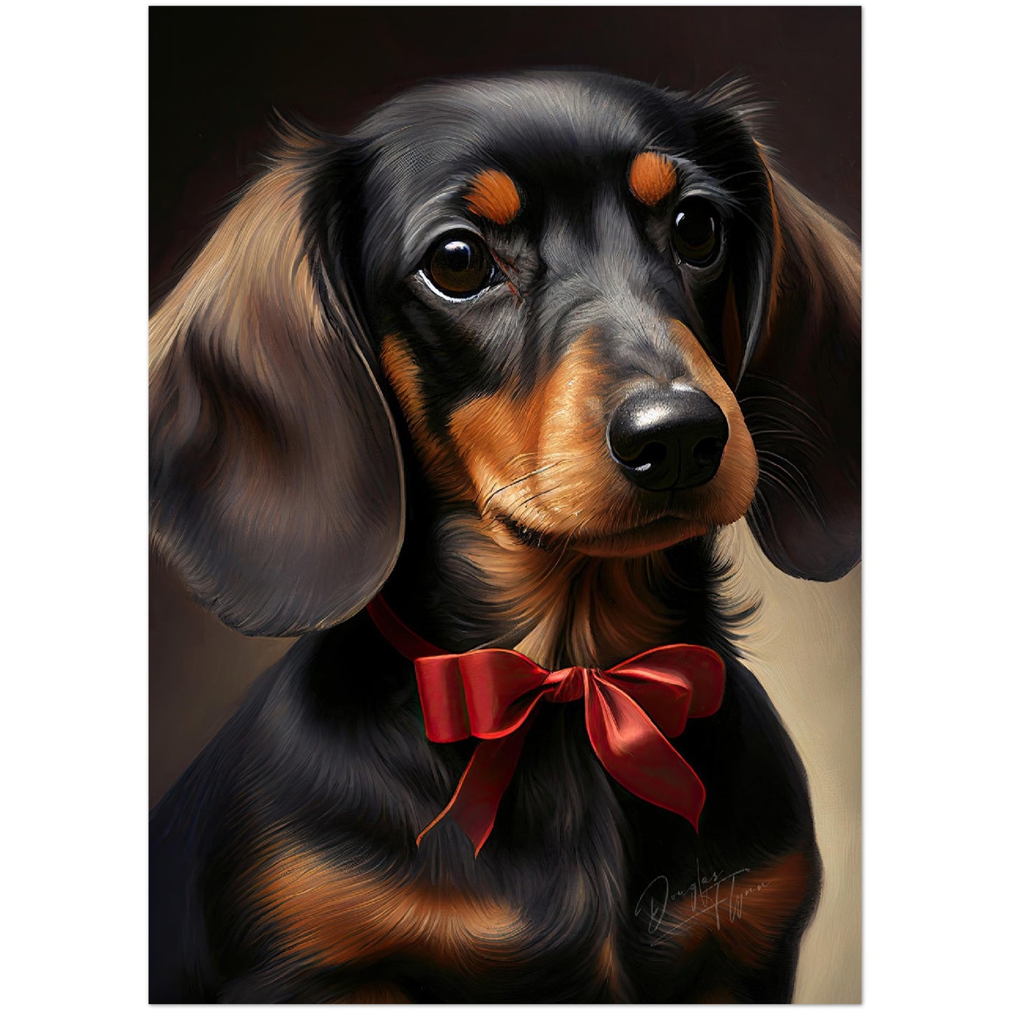 »Dachshund med rosett«
