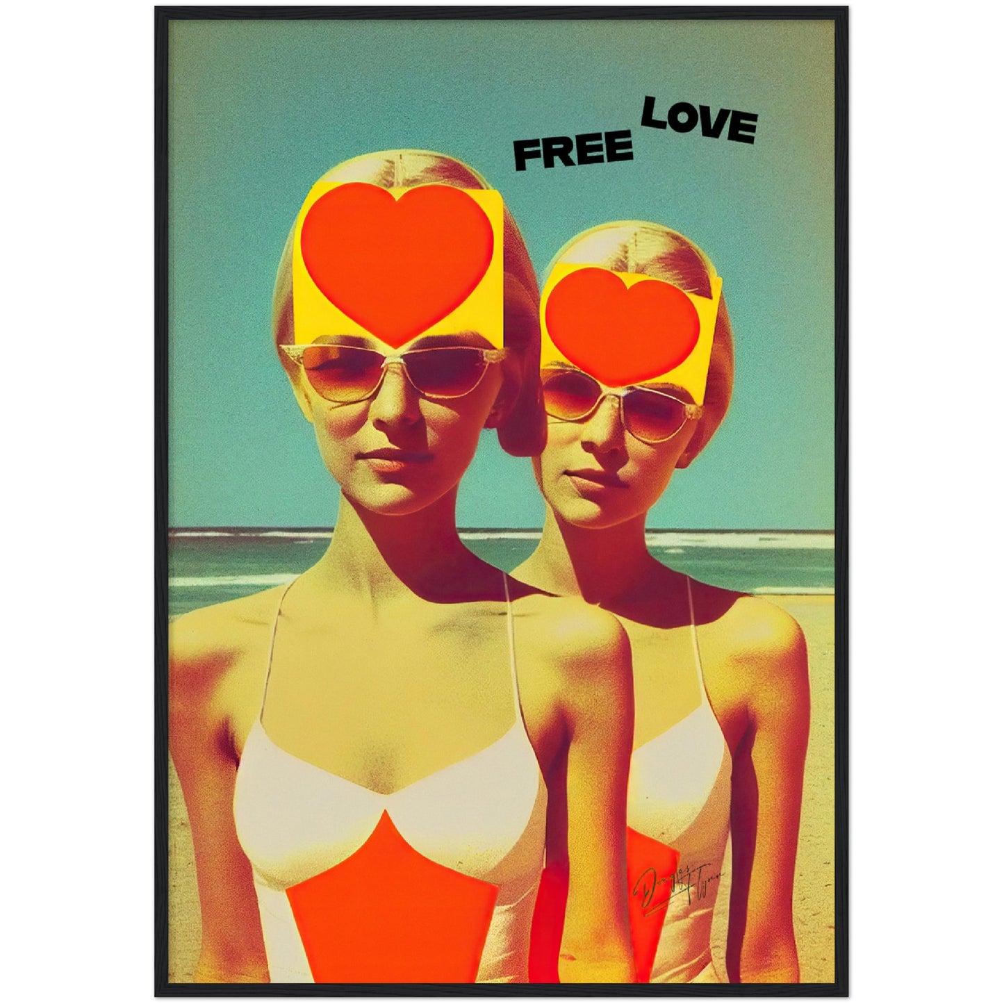 »Free Love«retro poster