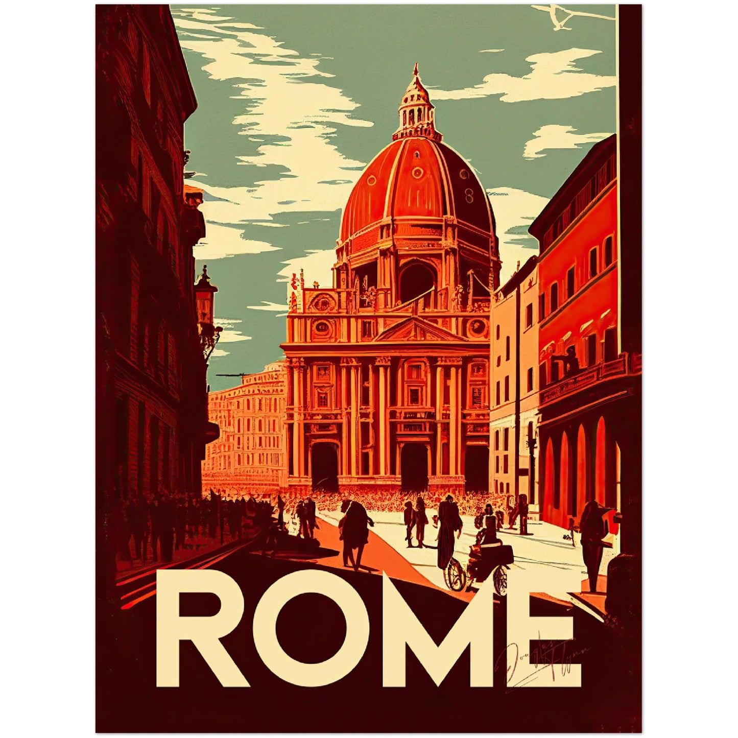 »Rome, travel poster no 1« retro poster