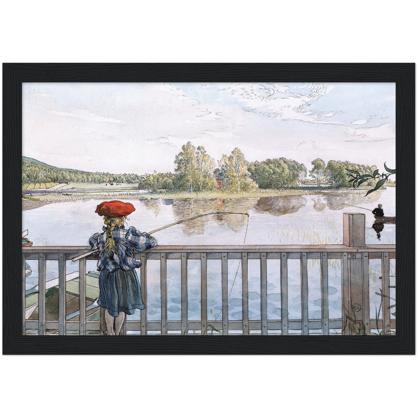 »Lisbeth metar« av Carl Larsson
