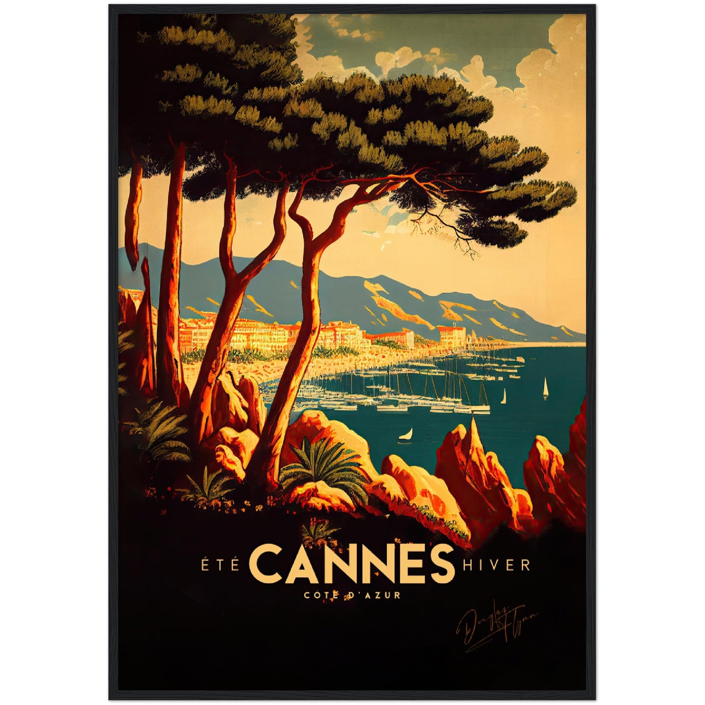 »Cannes, travel poster no 1« retro poster
