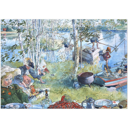 »Kräftfångst« av Carl Larsson