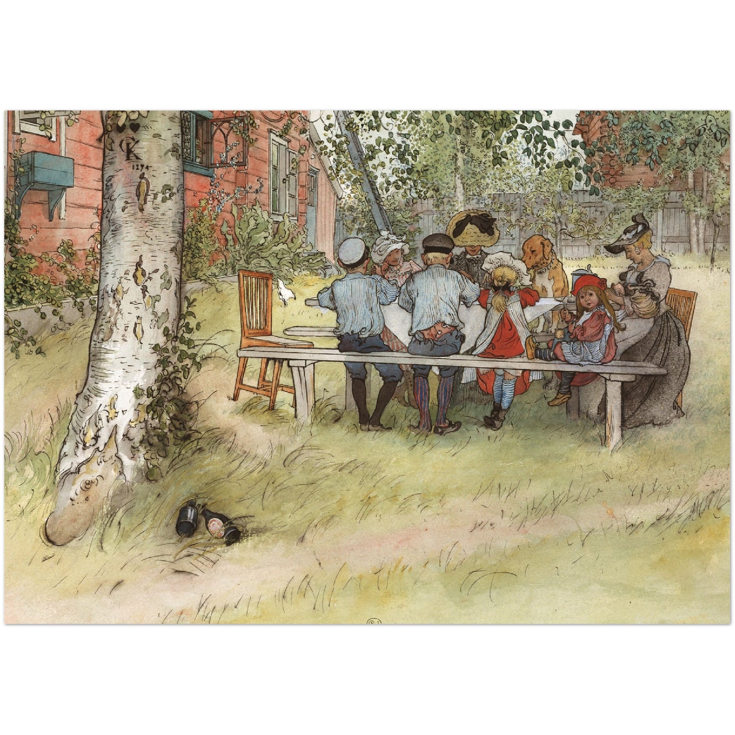 »Frukost under stora björken« av Carl Larsson