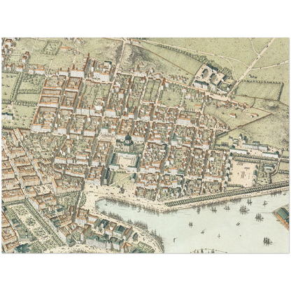 Stockholmspanorama 1870-tal, historisk stockholmskarta