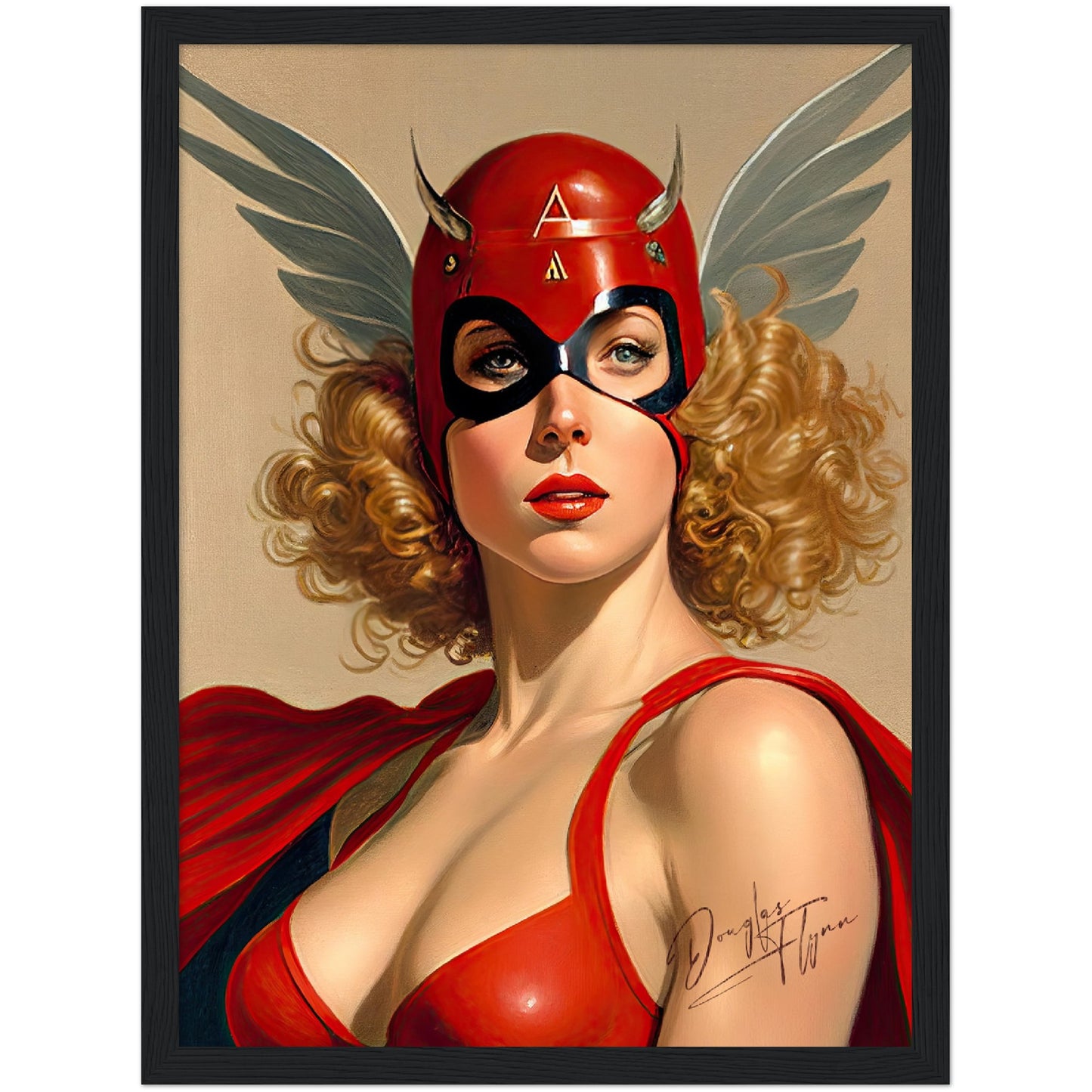 »The Scarlet Skyfighter« retro poster