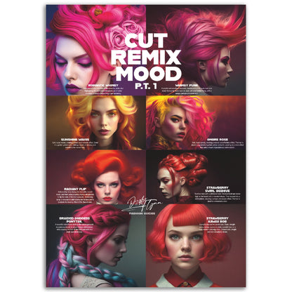 »Cut Remix Mood, pt 1« retro poster