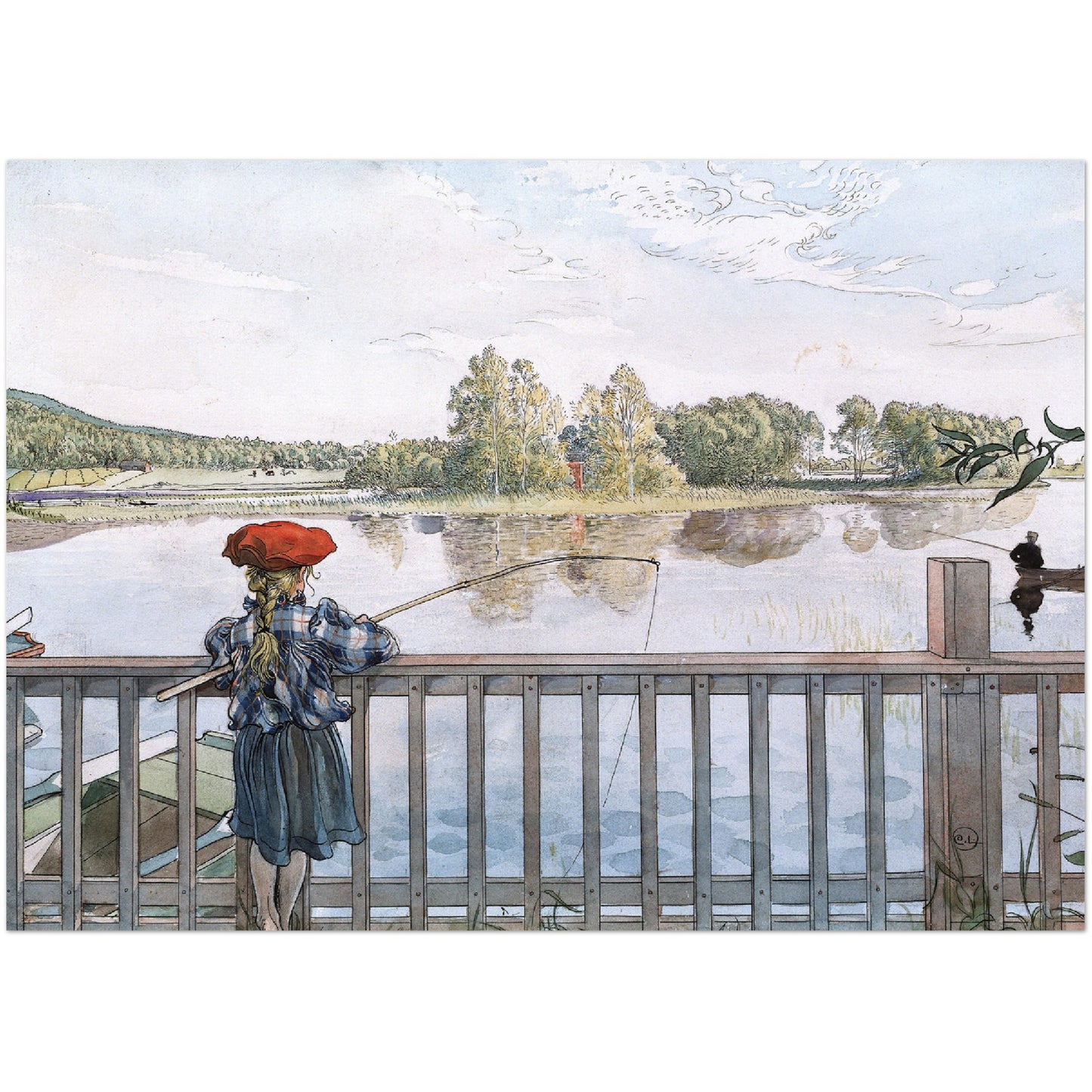 »Lisbeth metar« av Carl Larsson