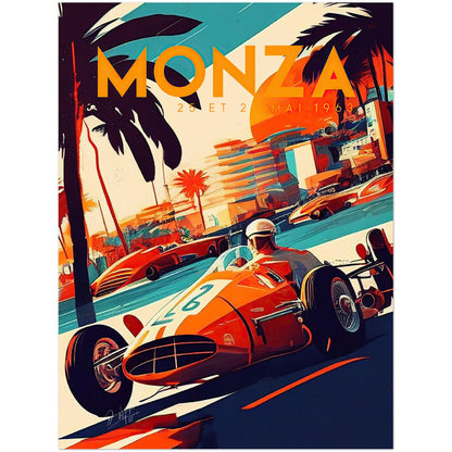 »Untold Stories of Racing« retro poster