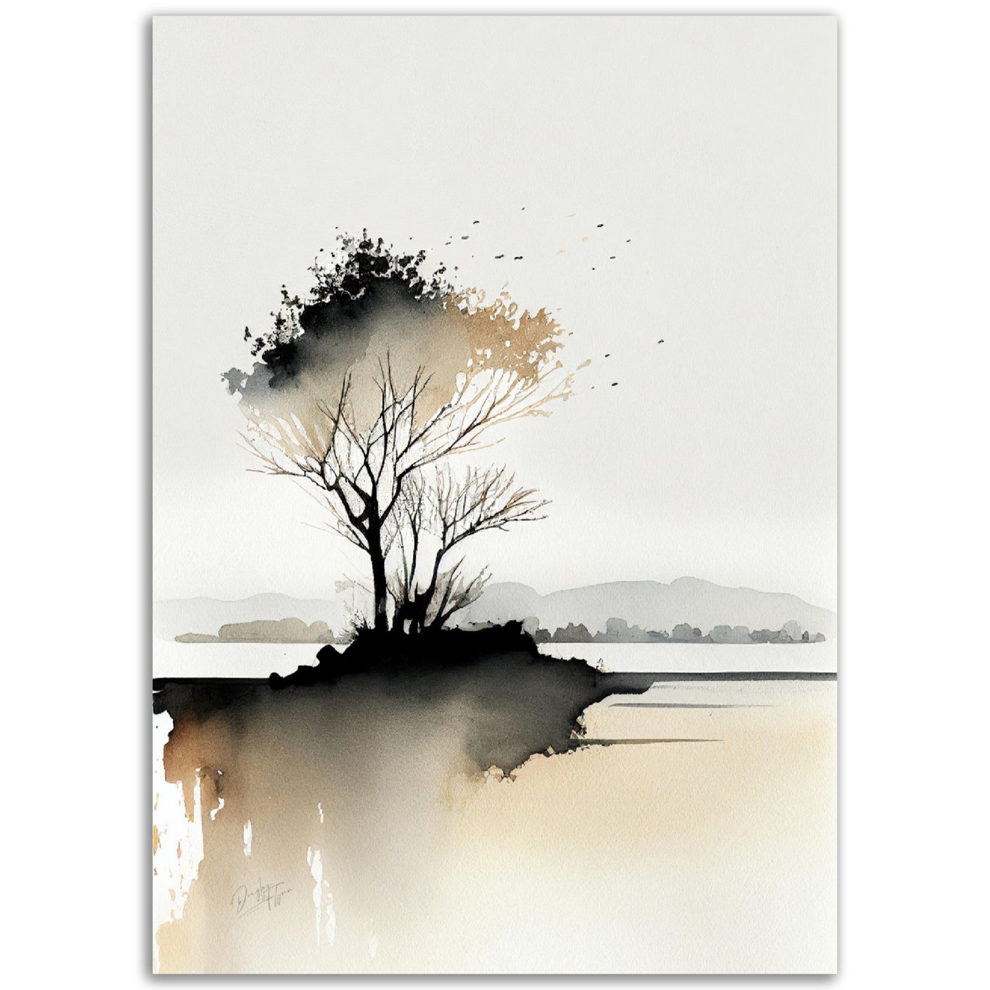 »Passionate Brushstrokes of Nature« retro poster