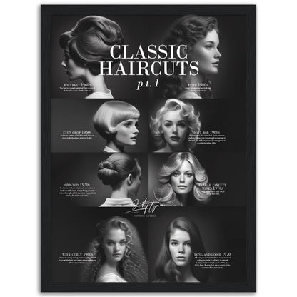 »Classic Haircuts, pt 1« retro poster