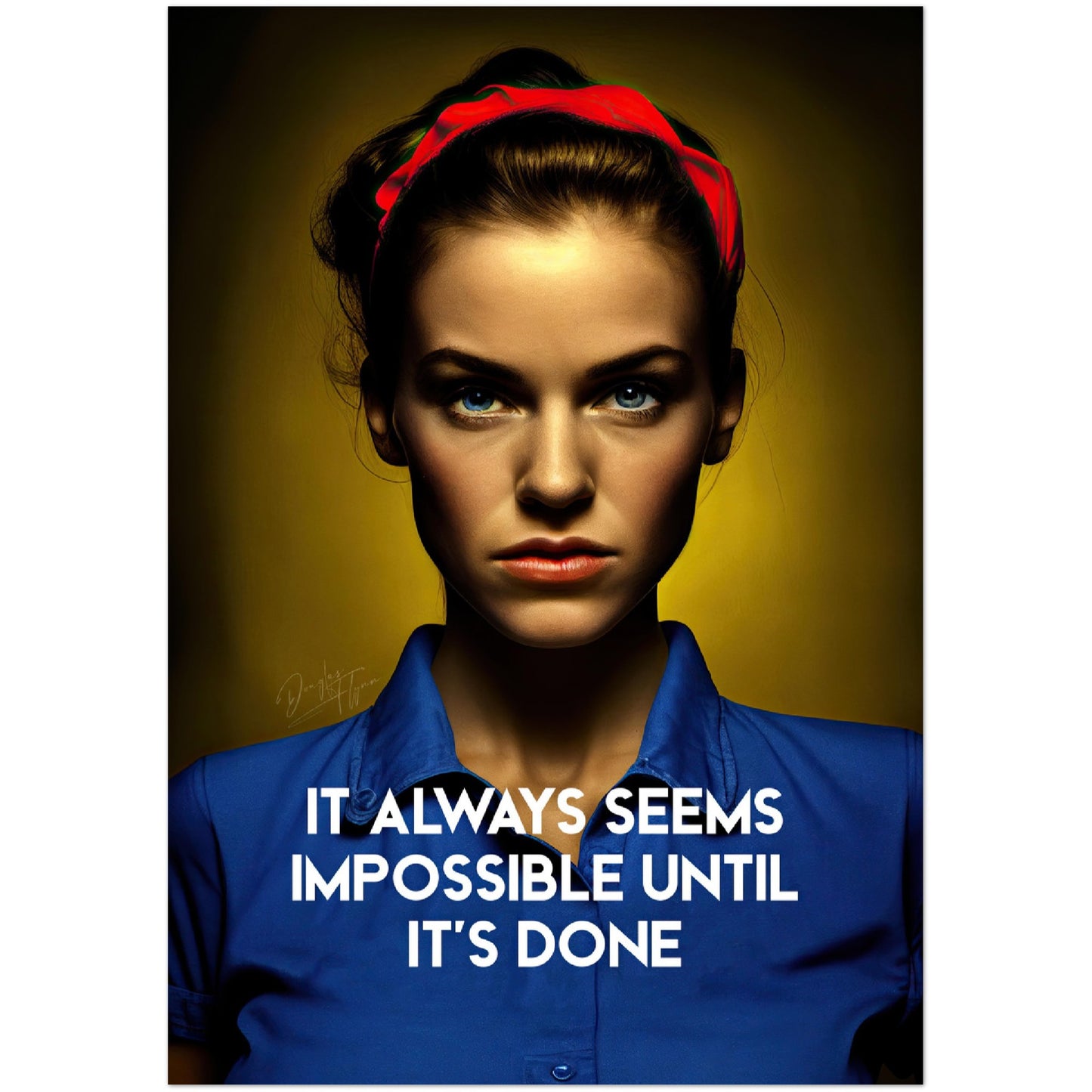 »It Always Seems Impossible« retro poster