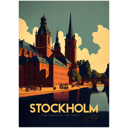 »Stockholm, travel poster« retro poster