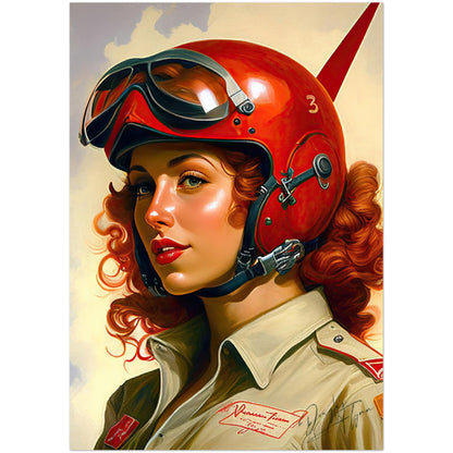»Together soaring above the clouds« retro poster