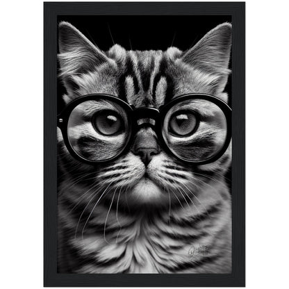 »Purrfect Thinker« retro poster