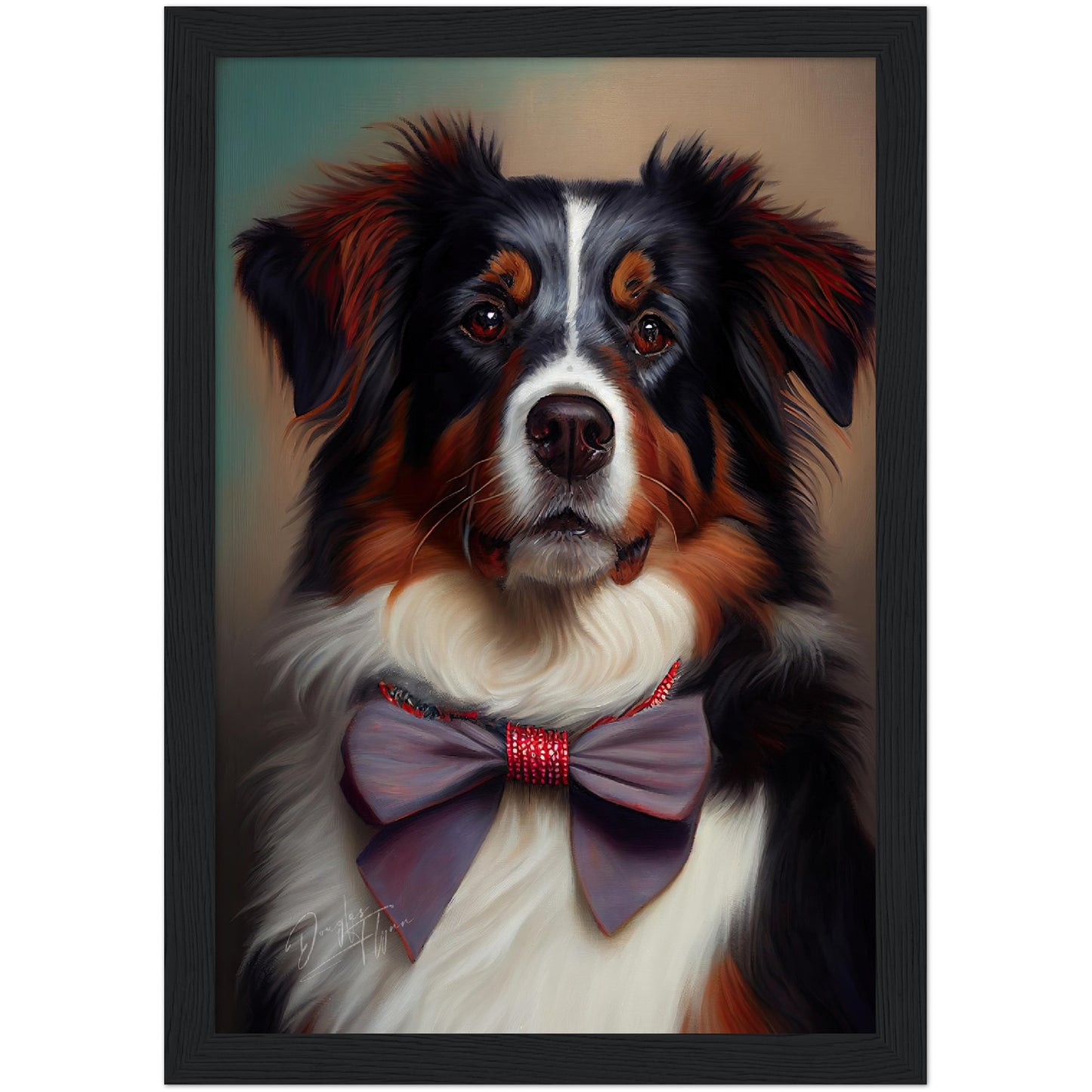 »Australian Shepherd med rosett«