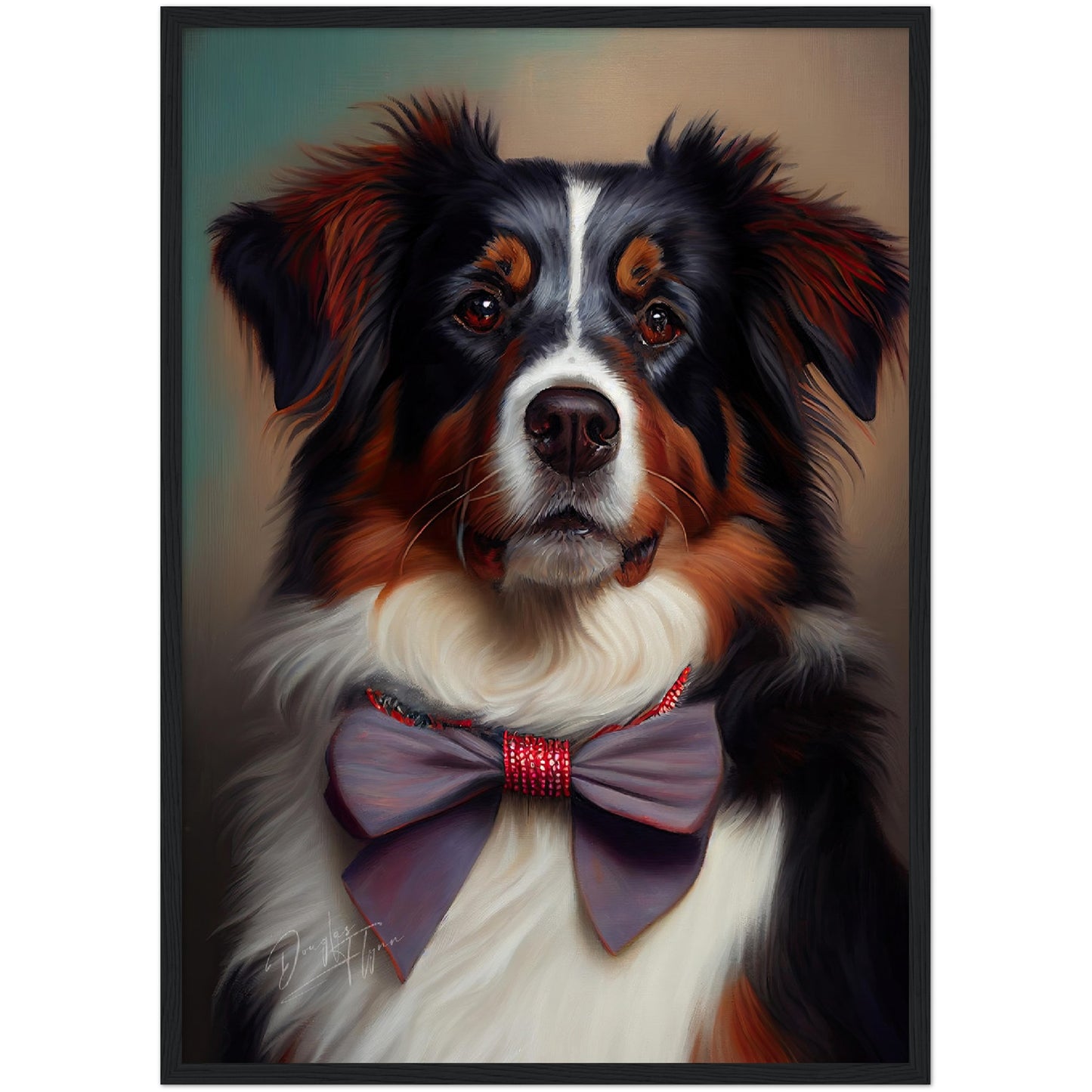 »Australian Shepherd med rosett«