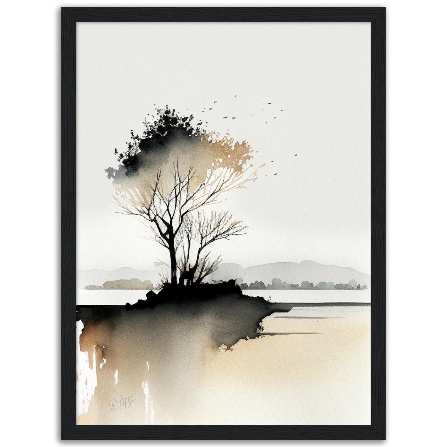 »Passionate Brushstrokes of Nature« retro poster