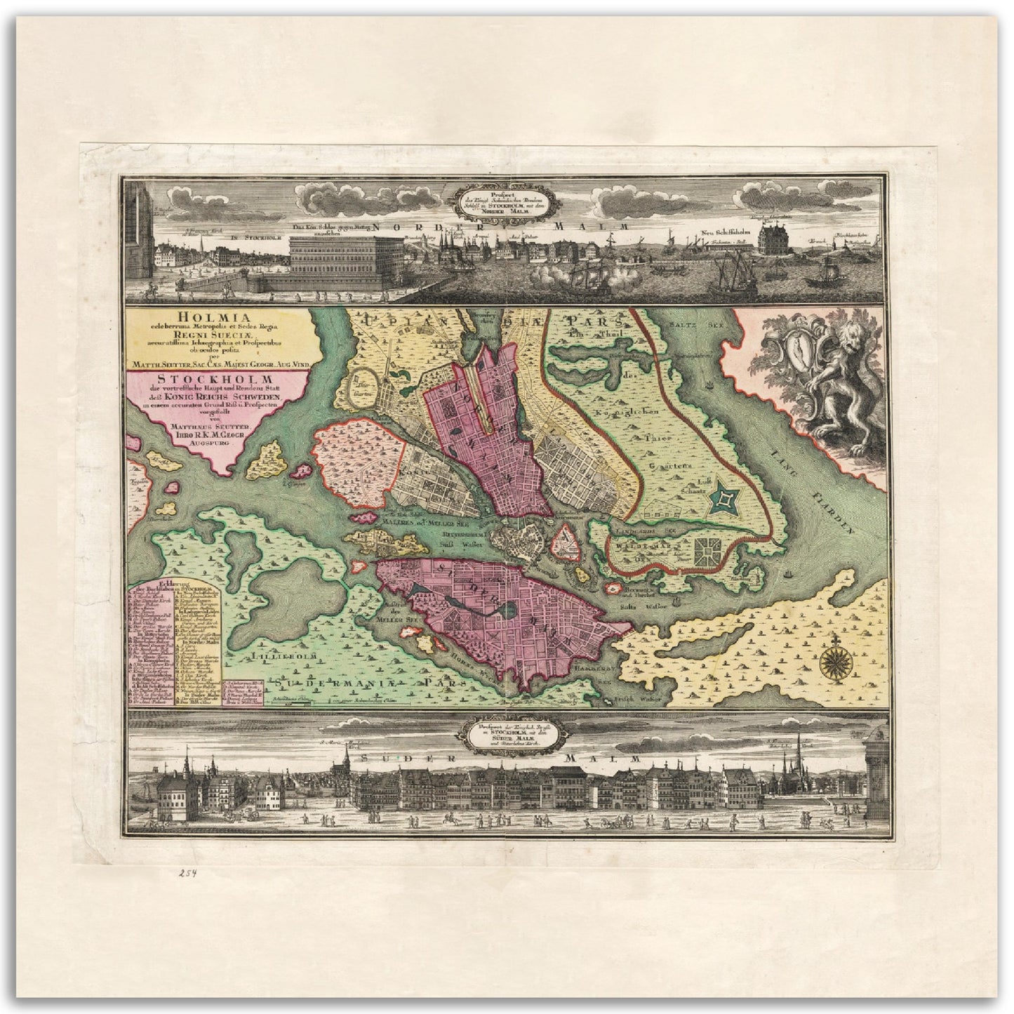 Stockholm 1730-1740, historisk stockholmskarta