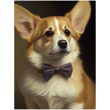 »Welsh Corgi med rosett«