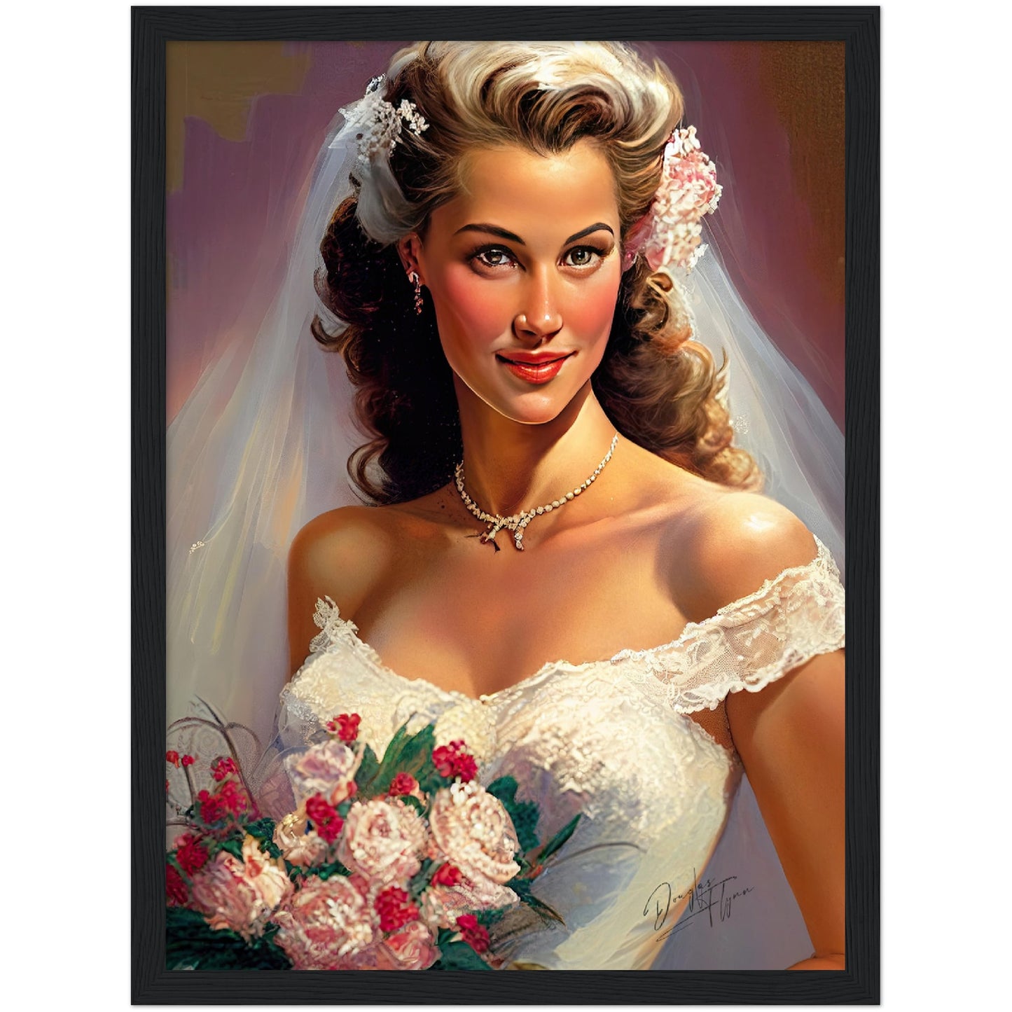 »Vintage Romance for Weddings« retro poster