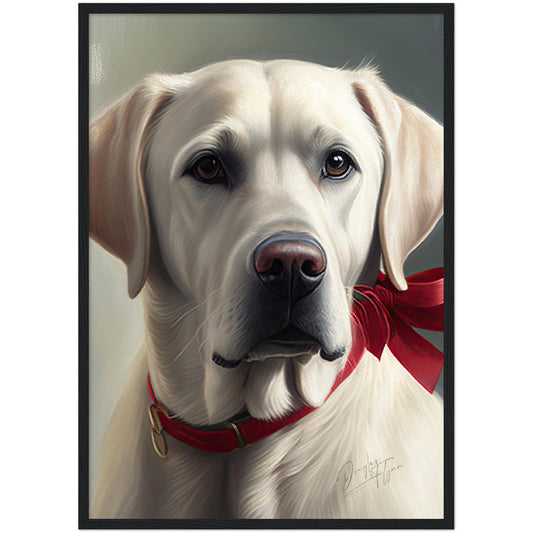 »Labrador Retriever med rosett«