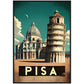 »Pisa, travel poster« retro poster