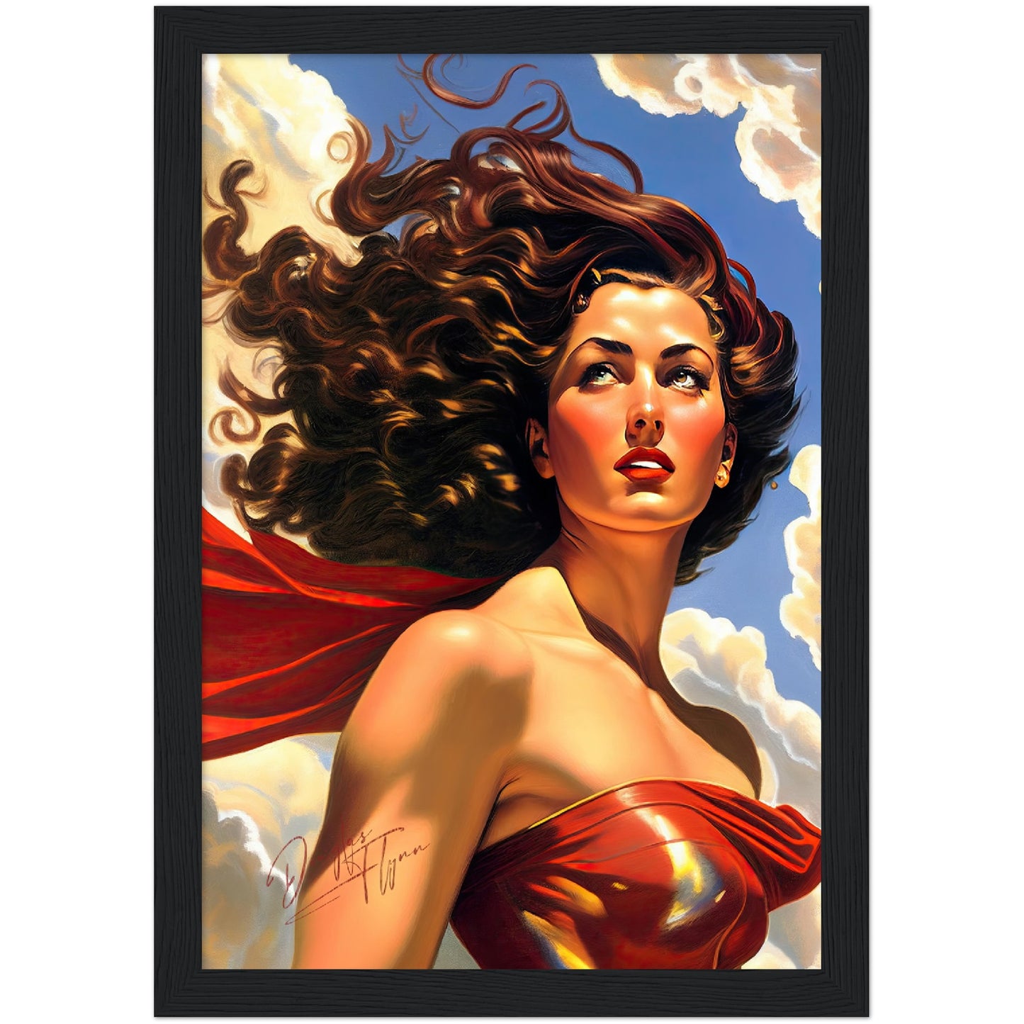 »The Lady In Red« retro poster