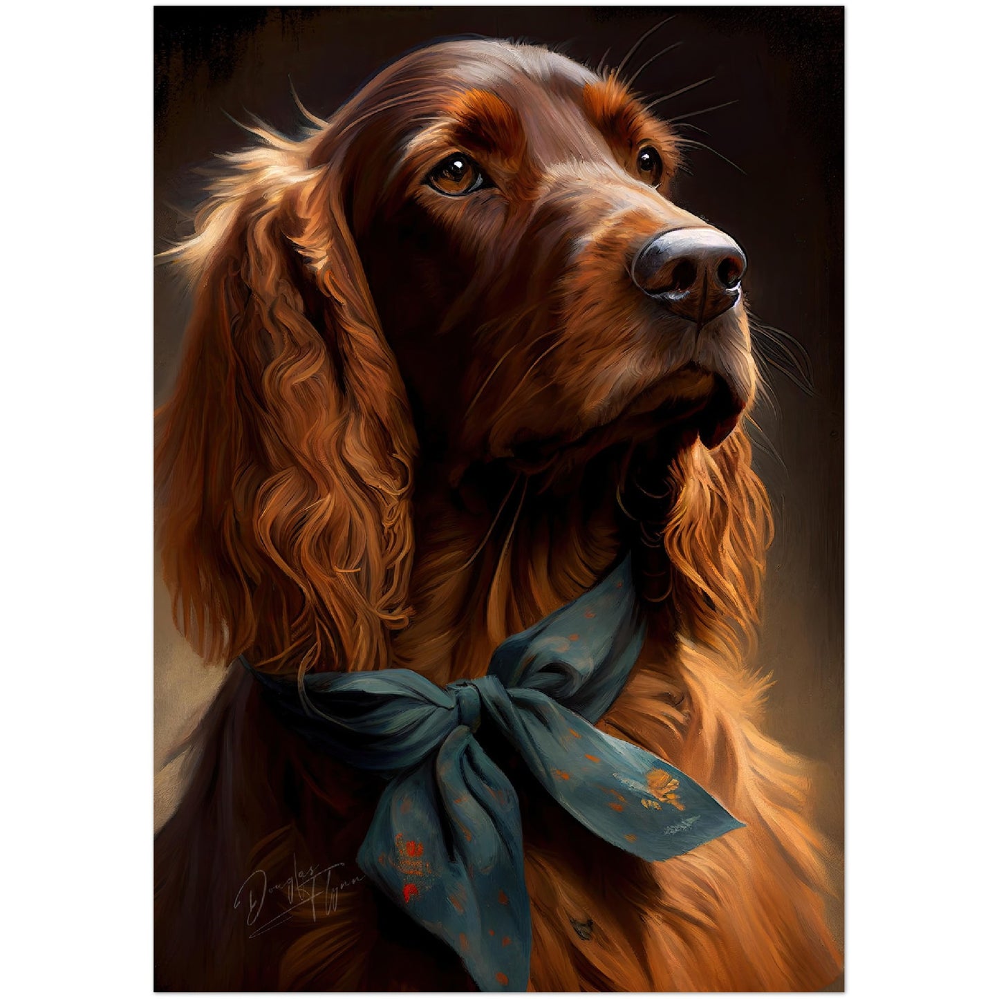 »Irish Setter med rosett«
