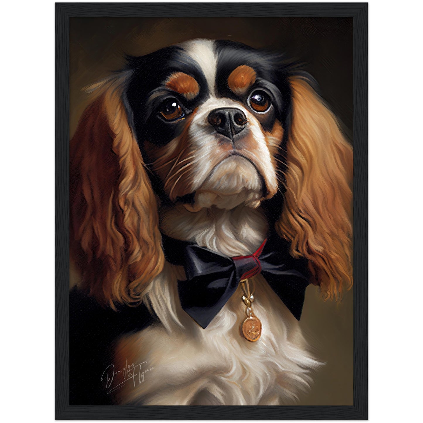 »Cavalier King Charles Spaniel med rosett«